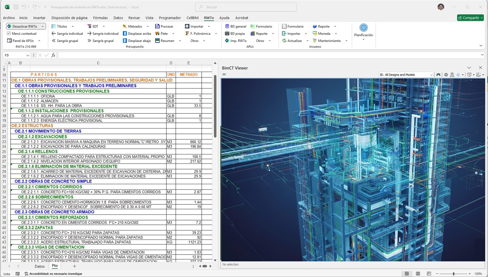 PRESUPUESTO Y PROGRAMACIÓN EN BIM (BIM 4D Y 5D) CON RW7o